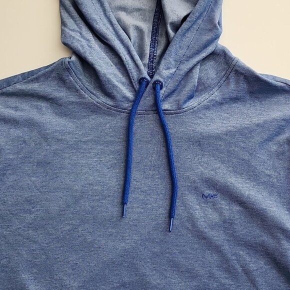 Michael Kors Women's Textured Blue Pullover Hoodie Size Medium - Picture 5 of 11